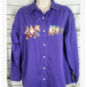 Vintage Disney 7 dwarves button down shirt